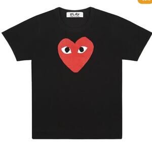 Comme des garçon play heart logo shirt black M